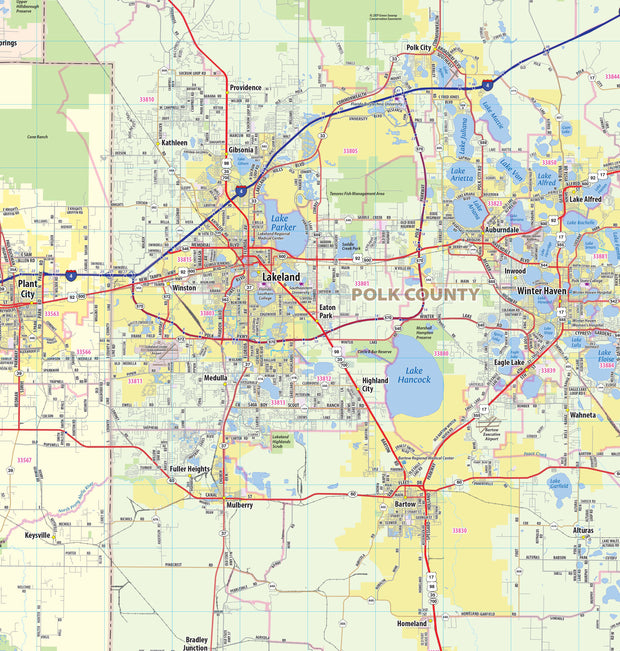 Tampa Bay Area Wall Map