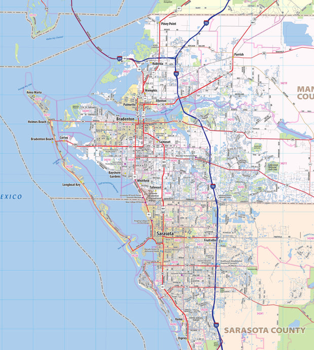 Tampa Bay Area Wall Map