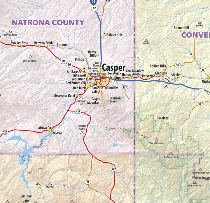 Wyoming State Wall Map