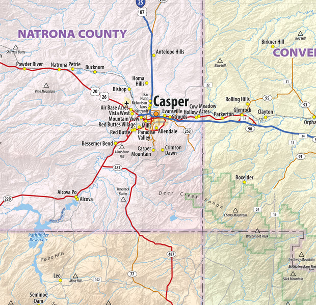 Wyoming State Wall Map