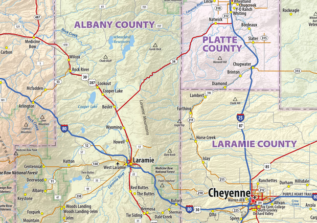 Wyoming State Wall Map
