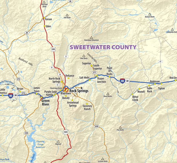 Wyoming State Wall Map
