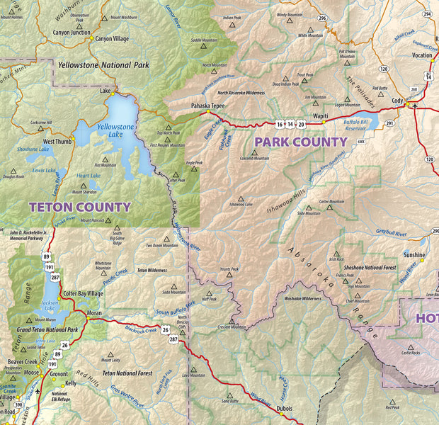 Wyoming State Wall Map