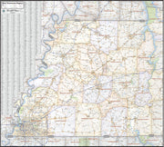 West Tennessee Regional Area Wall Map