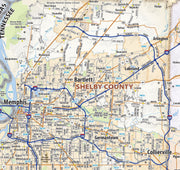 West Tennessee Regional Area Wall Map