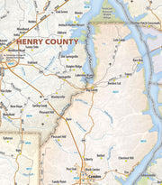 West Tennessee Regional Area Wall Map