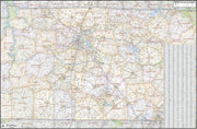 Middle Tennessee Regional Area Wall Map