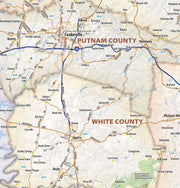 East Tennessee Regional Area Wall Map