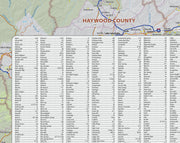 East Tennessee Regional Area Wall Map
