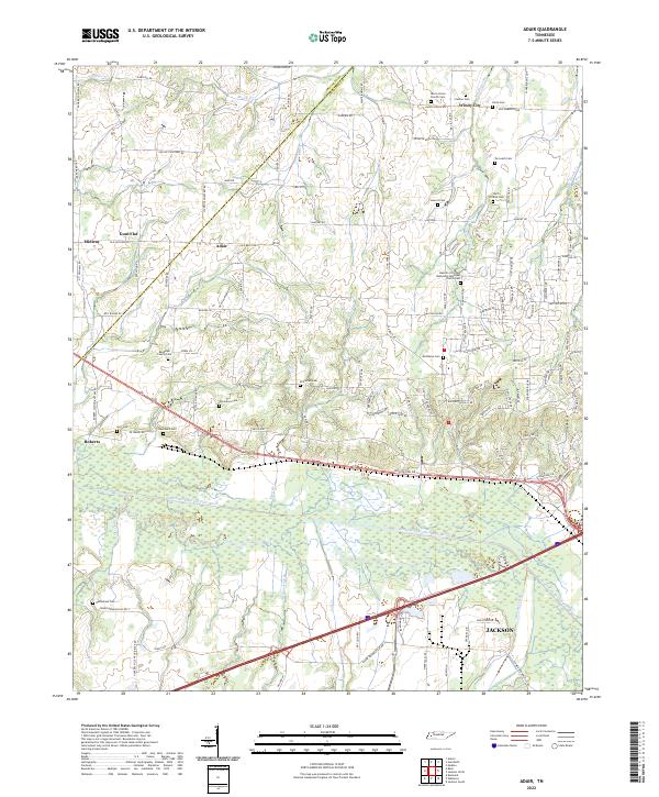 US Topo 7.5-minute map for Adair TN