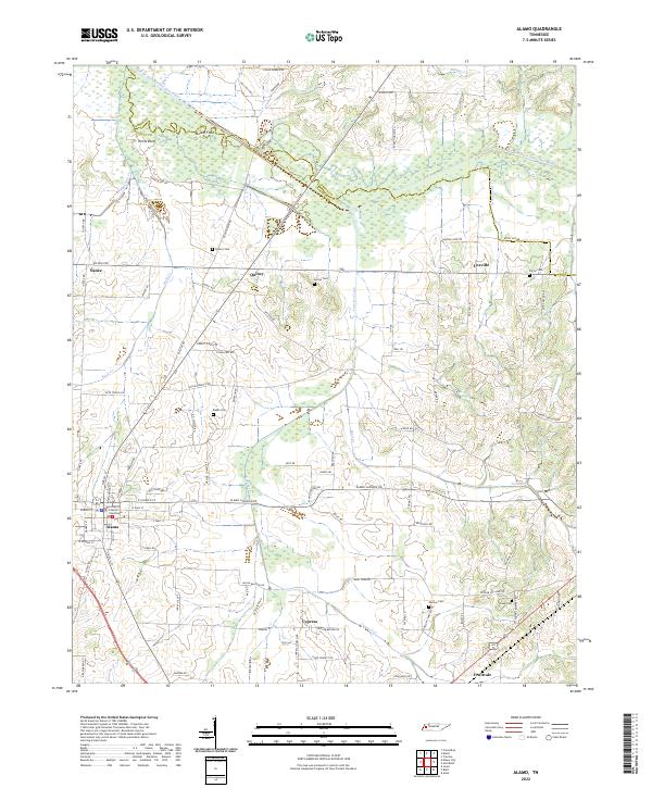 US Topo 7.5-minute map for Alamo TN