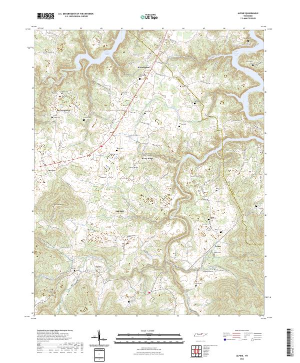 US Topo 7.5-minute map for Alpine TN