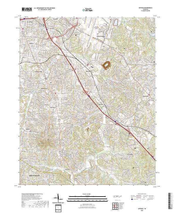 US Topo 7.5-minute map for Antioch TN