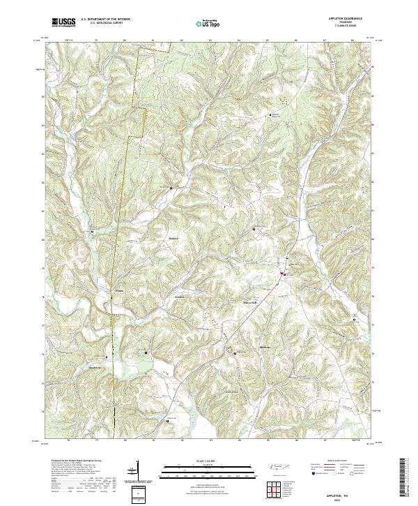 US Topo 7.5-minute map for Appleton TN