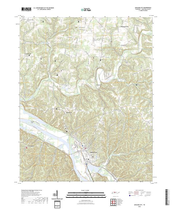 US Topo 7.5-minute map for Ashland City TN