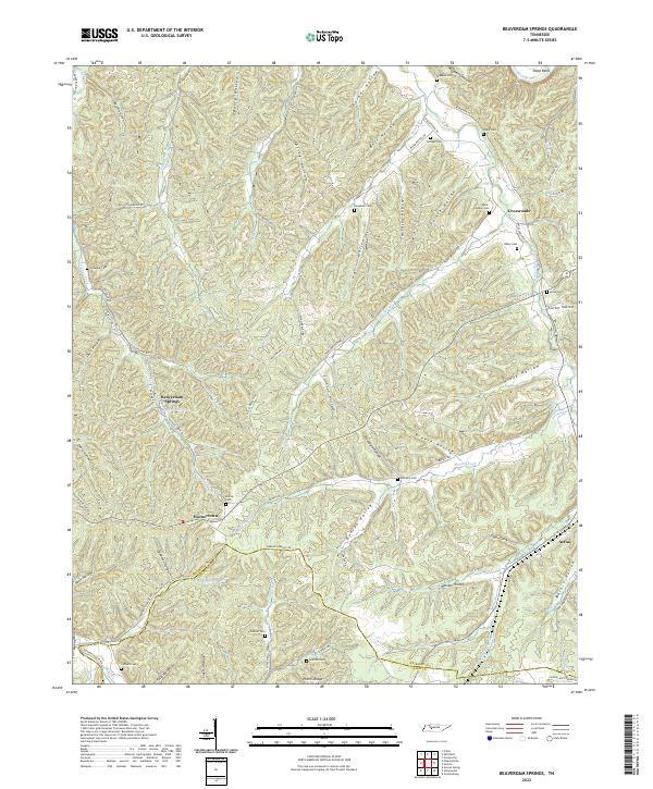 US Topo 7.5-minute map for Beaverdam Springs TN