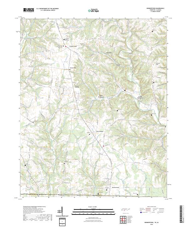 US Topo 7.5-minute map for Bonnertown TNAL – American Map Store