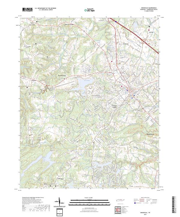 US Topo 7.5-minute map for Crossville TN