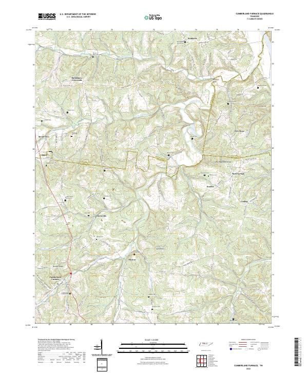 US Topo 7.5-minute map for Cumberland Furnace TN