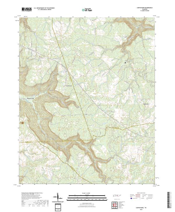 US Topo 7.5-minute map for Curtistown TN