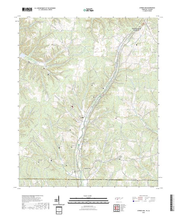 US Topo 7.5-minute map for Cypress Inn TNAL