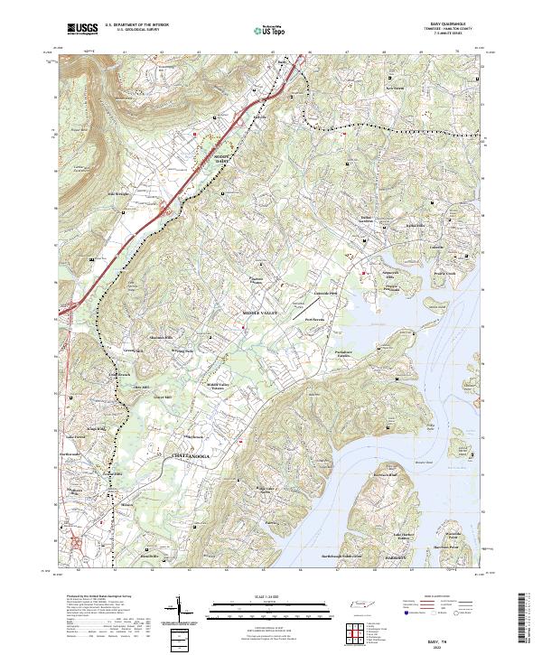 US Topo 7.5-minute map for Daisy TN