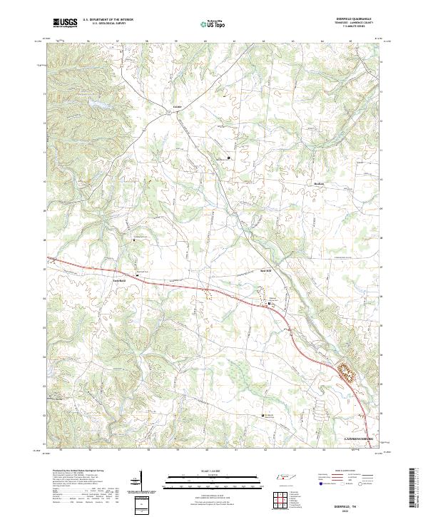 US Topo 7.5-minute map for Deerfield TN