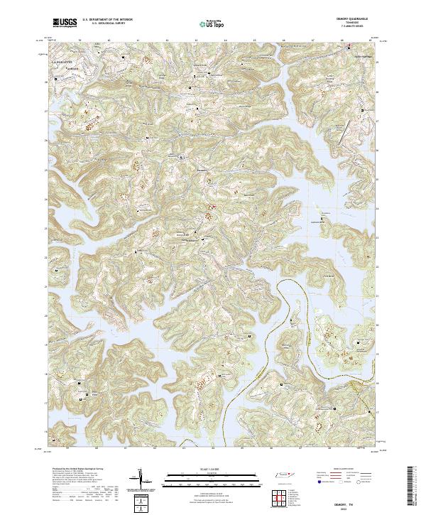 US Topo 7.5-minute map for Demory TN