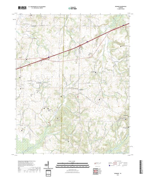 US Topo 7.5-minute map for Denmark TN