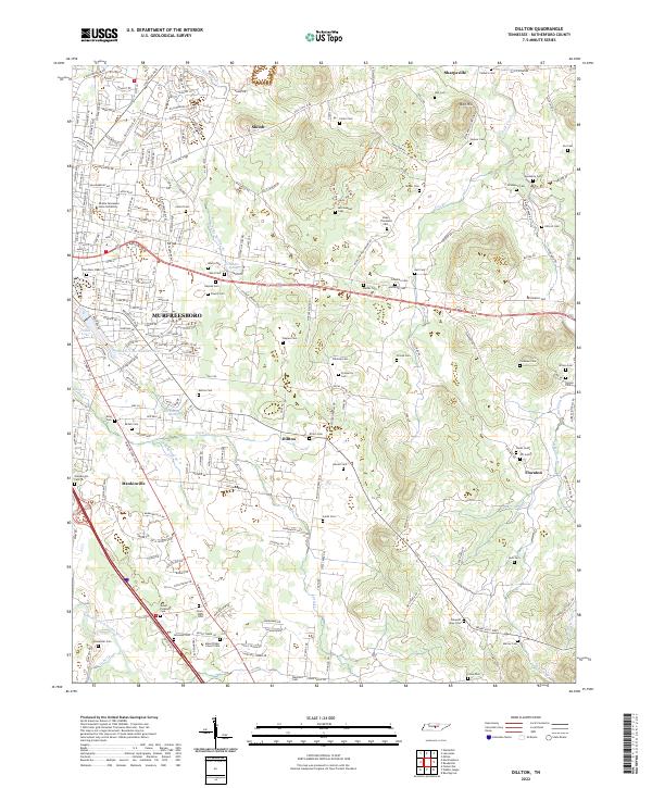 US Topo 7.5-minute map for Dillton TN