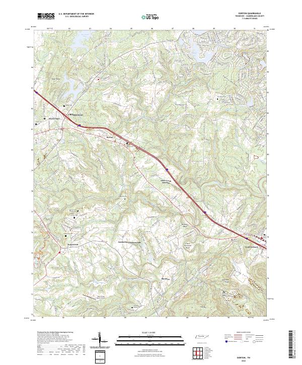 US Topo 7.5-minute map for Dorton TN