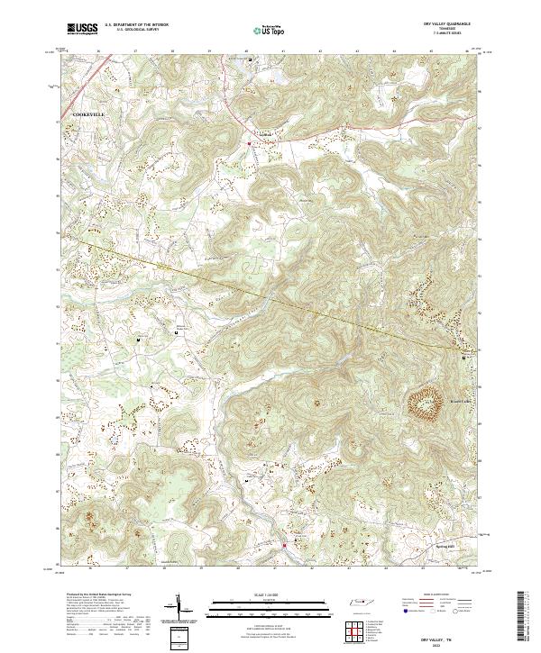 US Topo 7.5-minute map for Dry Valley TN