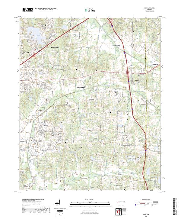 US Topo 7.5-minute map for Eads TN