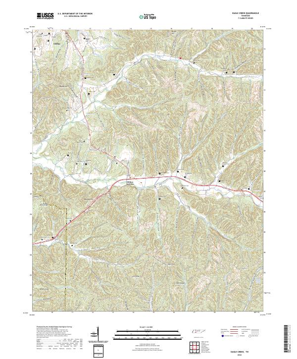 US Topo 7.5-minute map for Eagle Creek TN