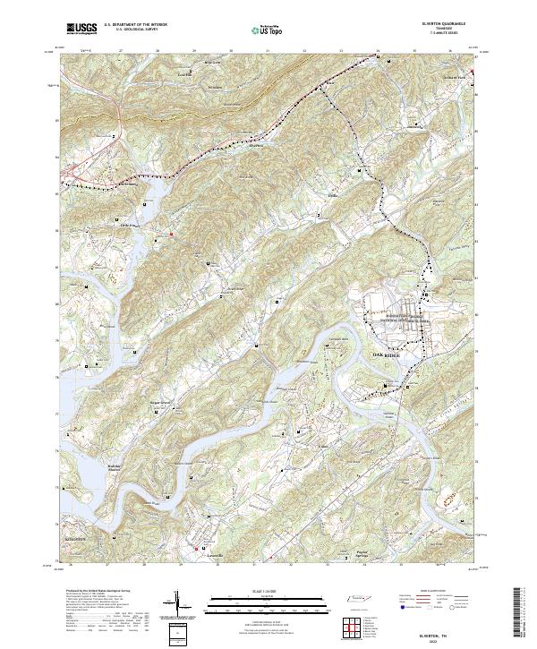 US Topo 7.5-minute map for Elverton TN