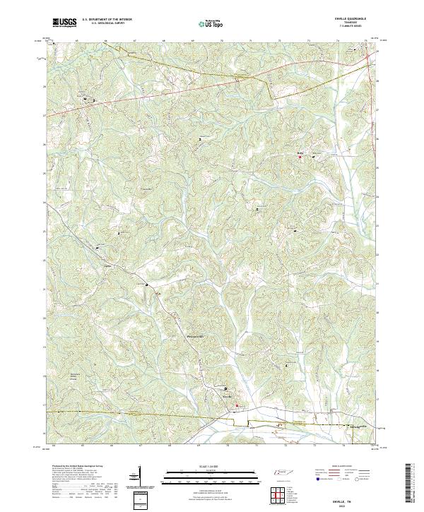 US Topo 7.5-minute map for Enville TN