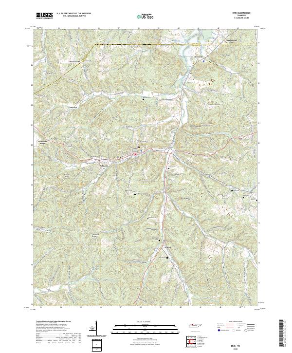 US Topo 7.5-minute map for Erin TN