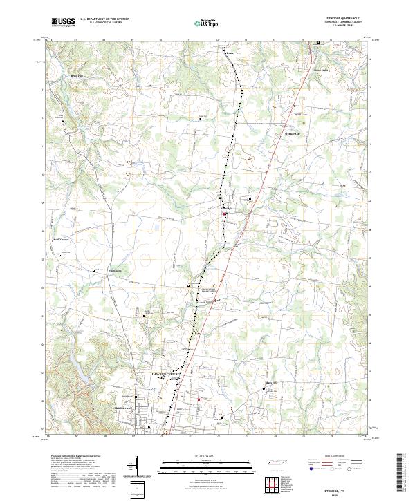 US Topo 7.5-minute map for Ethridge TN
