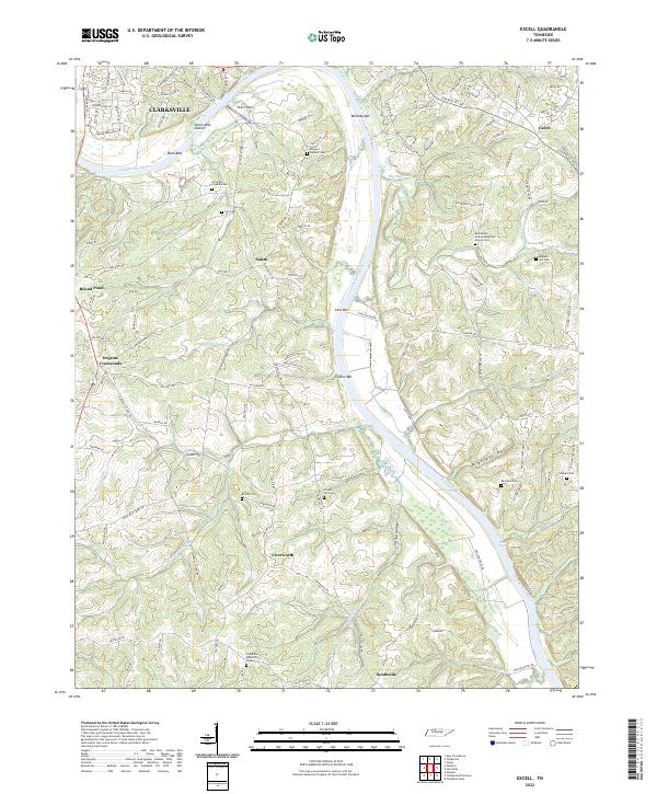 US Topo 7.5-minute map for Excell TN