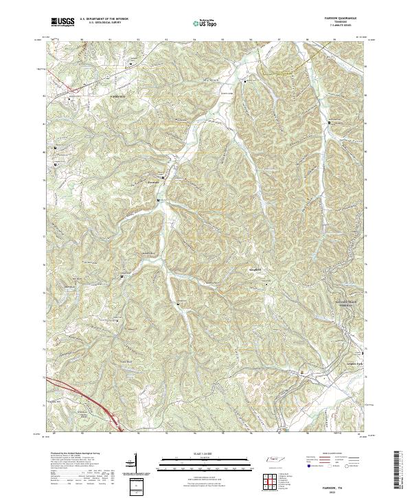 US Topo 7.5-minute map for Fairview TN