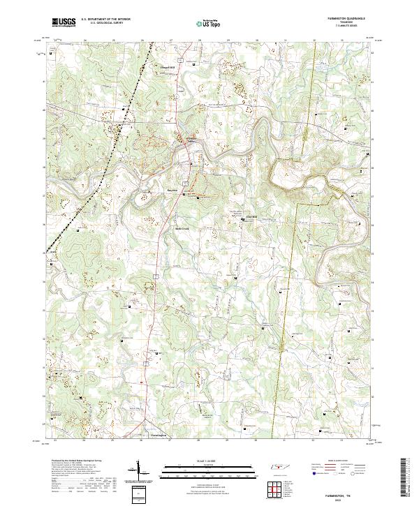 US Topo 7.5-minute map for Farmington TN