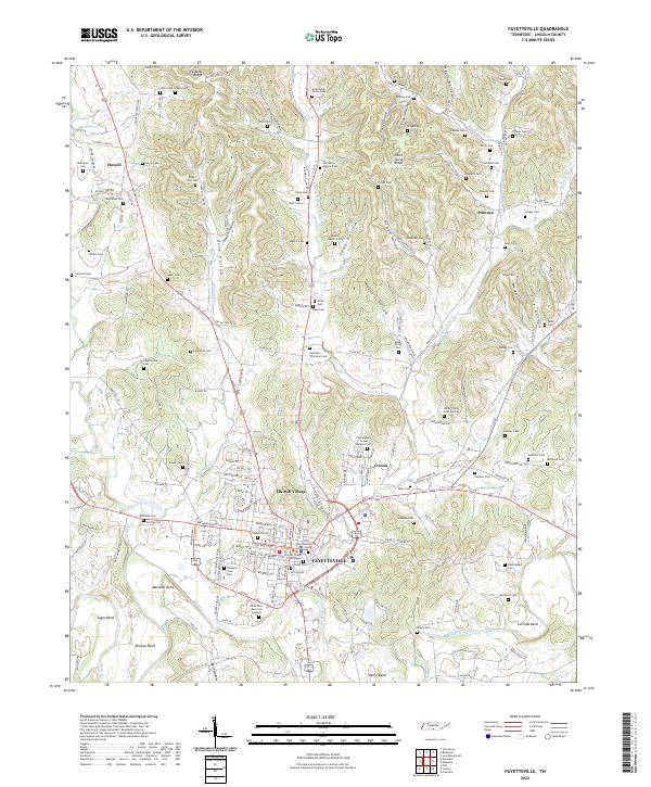 US Topo 7.5-minute map for Fayetteville TN