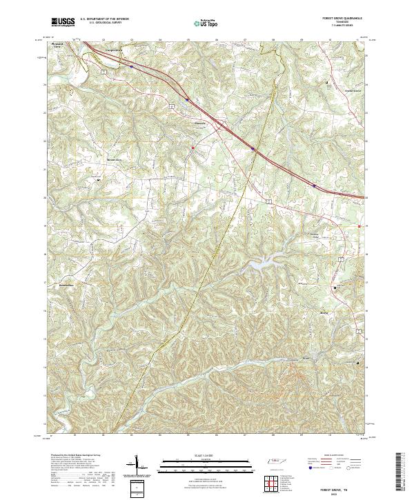 US Topo 7.5-minute map for Forest Grove TN