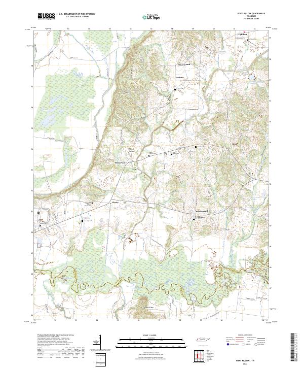 US Topo 7.5-minute map for Fort Pillow TN