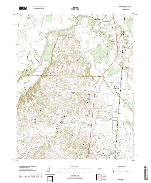 US Topo 7.5-minute map for Fowlkes TN