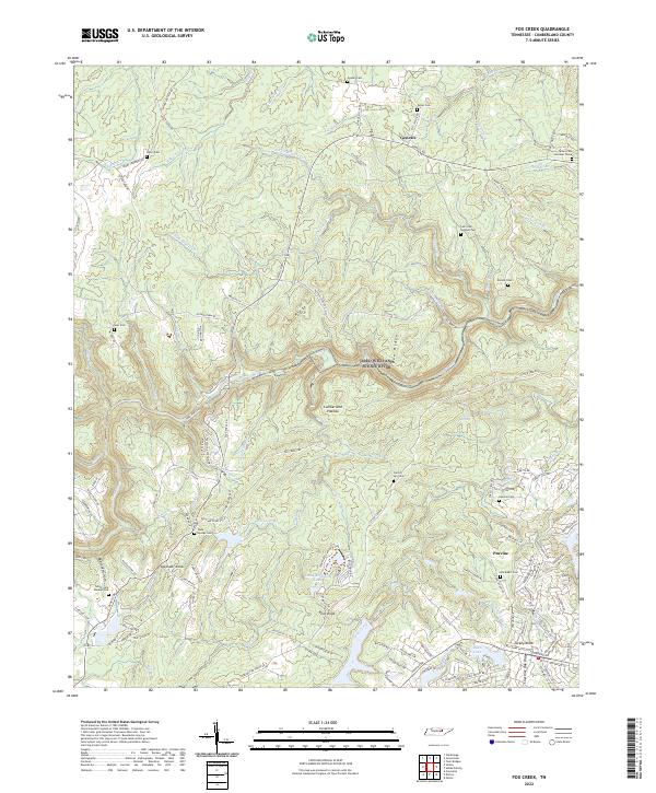 US Topo 7.5-minute map for Fox Creek TN