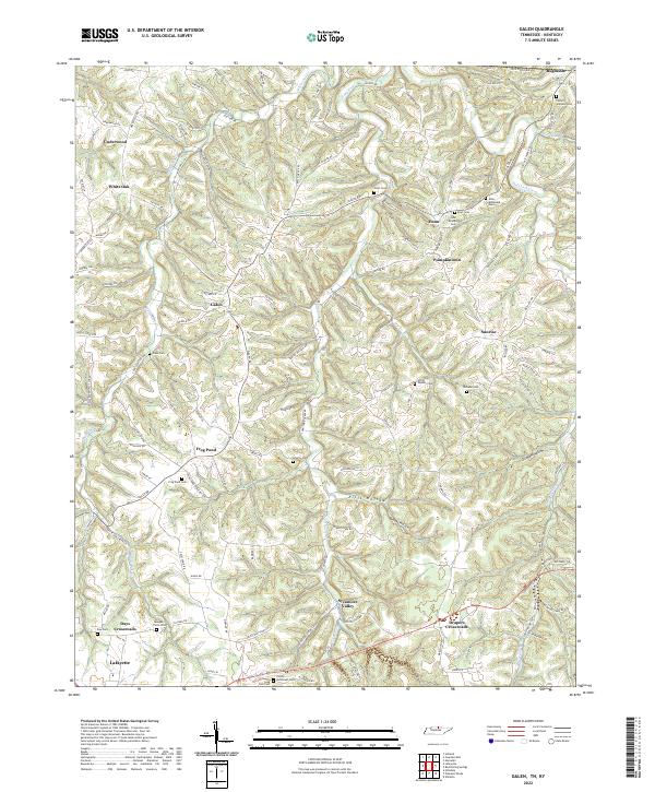 US Topo 7.5-minute map for Galen TNKY