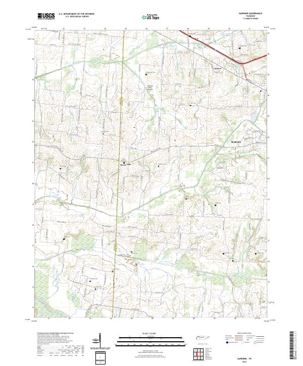 US Topo 7.5-minute map for Gardner TN
