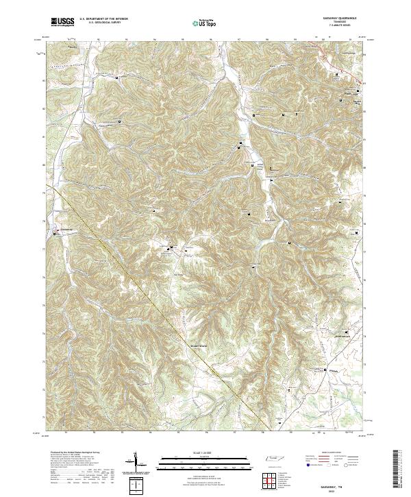 US Topo 7.5-minute map for Gassaway TN