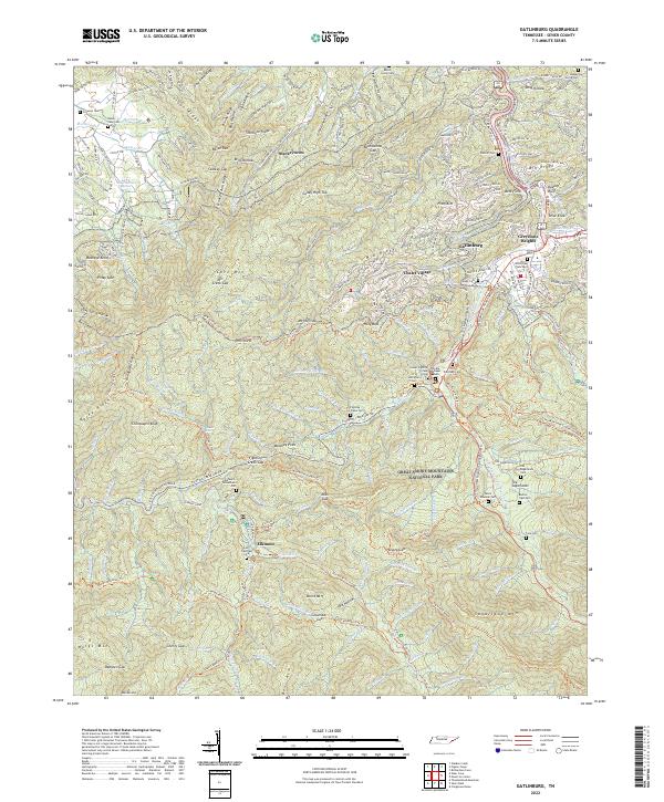 US Topo 7.5-minute map for Gatlinburg TN